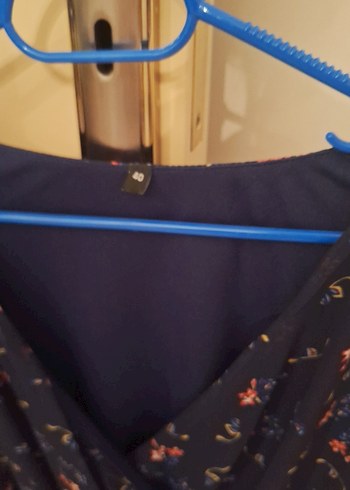 Trendyol marka VYaka Mavi Baskılı Bohem şifon Elbise - Görsel 2