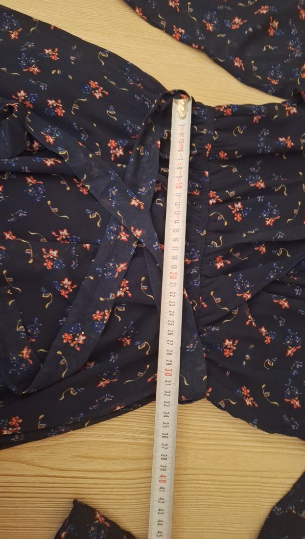 Trendyol marka VYaka Mavi Baskılı Bohem şifon Elbise - Görsel 5