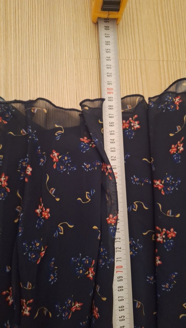 Trendyol marka VYaka Mavi Baskılı Bohem şifon Elbise - Görsel 4