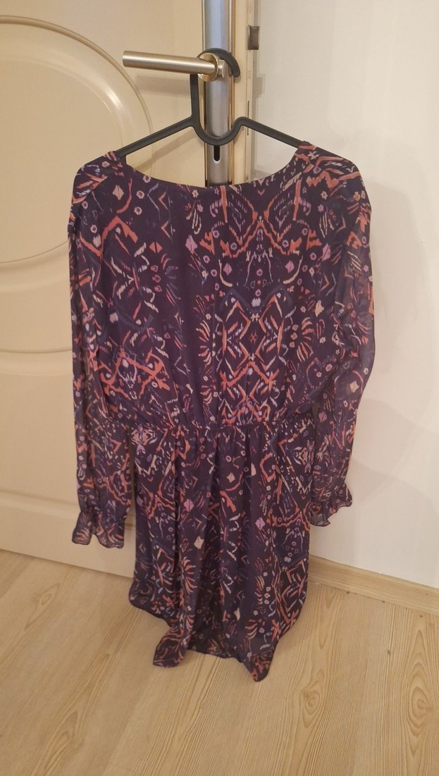 Trendyol Bağlamalı V Yaka Uzun Kollu Elbise - Görsel 3