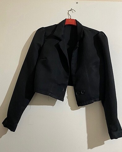 siyah kısa ince blazer