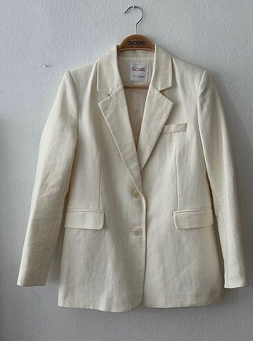 ekru beyaz renk blazer