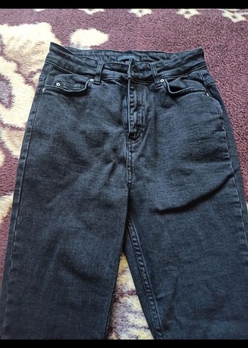 Trendyol & Milla Kadın Siyah Bağcıklı Salaş Denim Pantolon trendyol