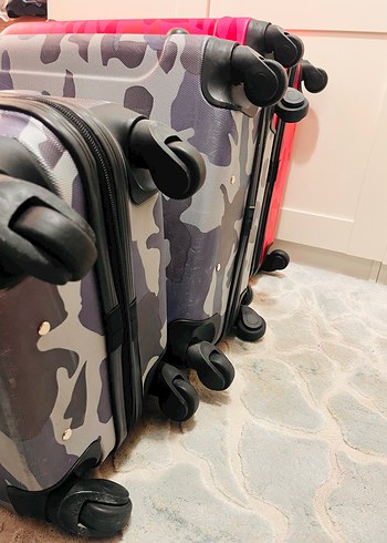 3lü takım valiz polietilen fiber karbon - Görsel 7