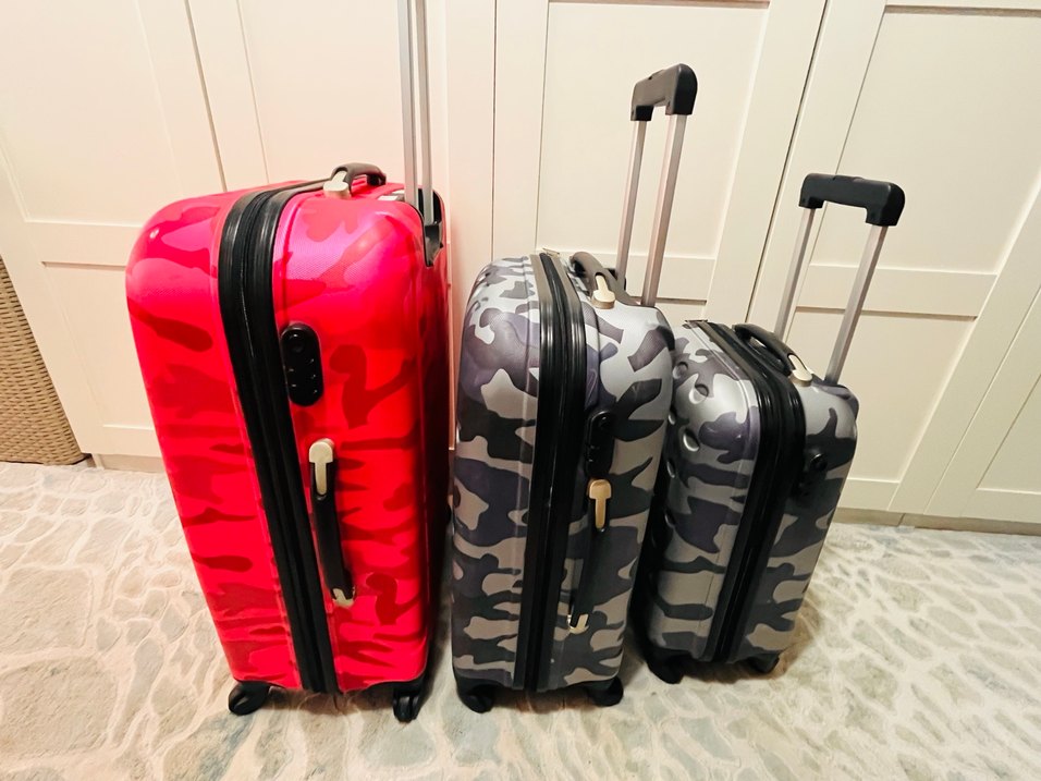 3lü takım valiz polietilen fiber karbon - Görsel 3