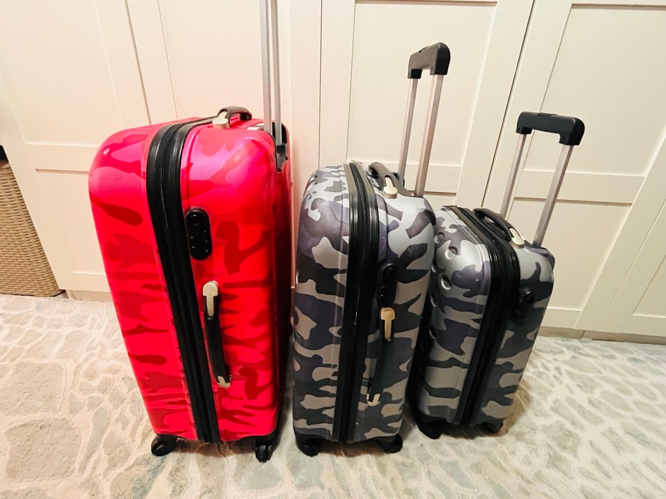 3lü takım valiz polietilen fiber karbon - Görsel 2