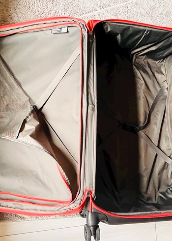 Kırmızı Fermuarlı Erkek Valiz - Görsel 4