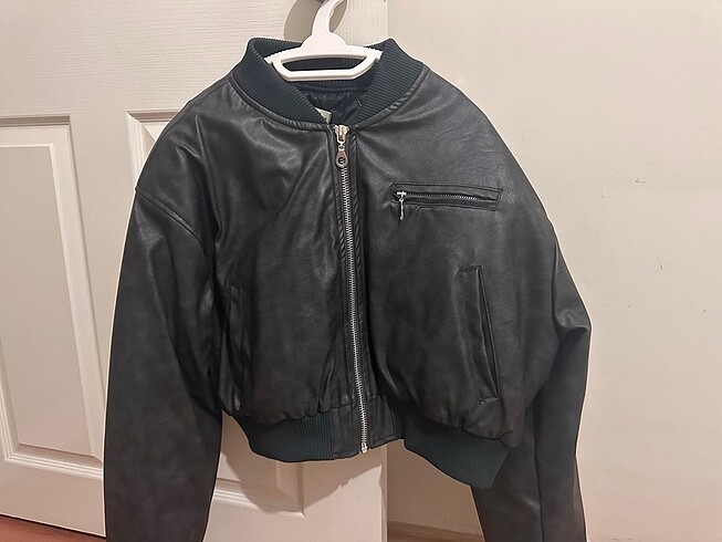 Deri bomber ceket