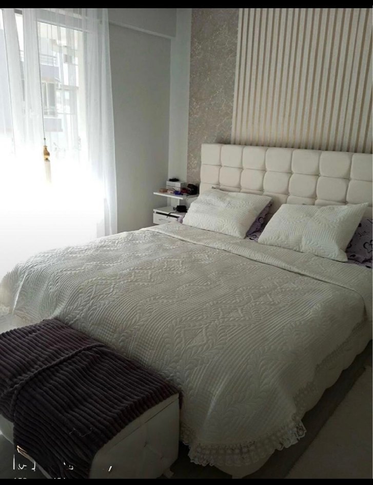 Dantelli kapitoneli ultrasonik çift kişilik yatak örtüsü - Görsel 2