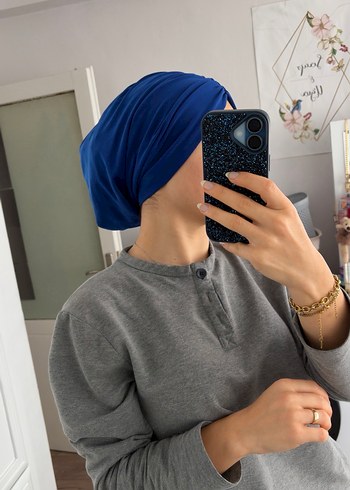 Dolgusuz salaş büzgülü bone tesettür - Görsel 2