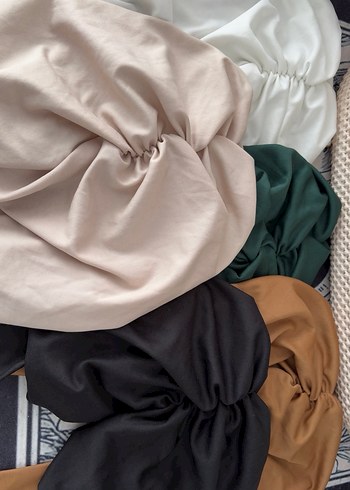 5 renk 5 çeşit arkadan bağlamalı büzgülü bone - Görsel 3