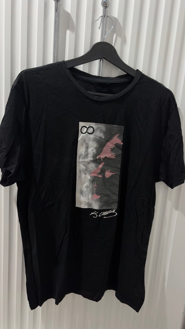 Siyah Atatürk Baskılı Erkek Tişört - Görsel 2