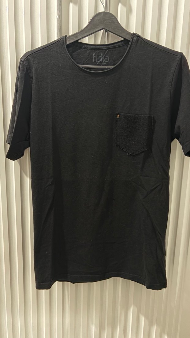 Siyah pamuklu Erkek Tişört - Görsel 2