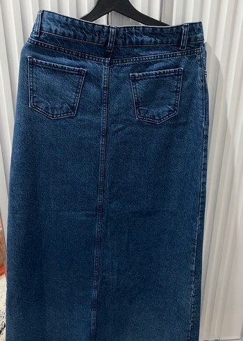 Koyu lacivert kot etek tesettür - Görsel 2