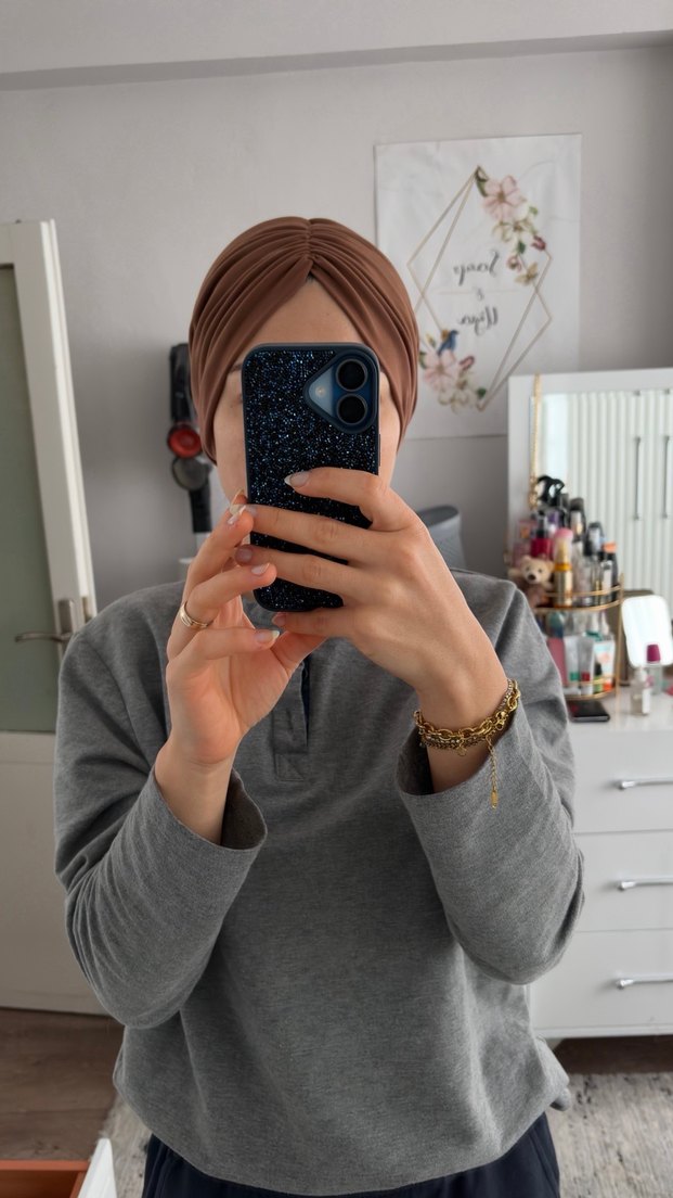 Dolgulu tesettür bone - Görsel 2