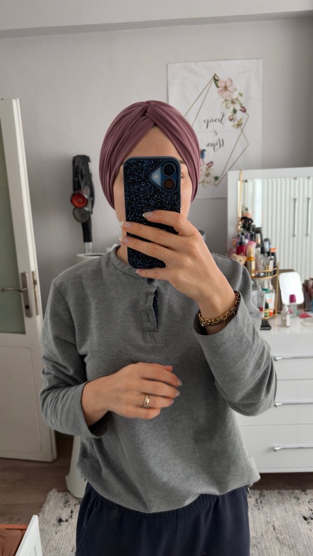 Dolgulu düğüm bone tesettür - Görsel 2