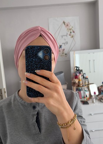 Pembe dolgusuz salaş bone tesettür - Görsel 3