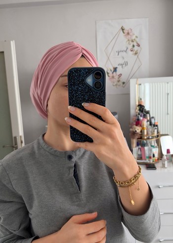 Pembe dolgusuz salaş bone tesettür - Görsel 2