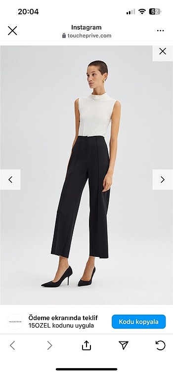 Zara Touche cimalı scuba pantolon