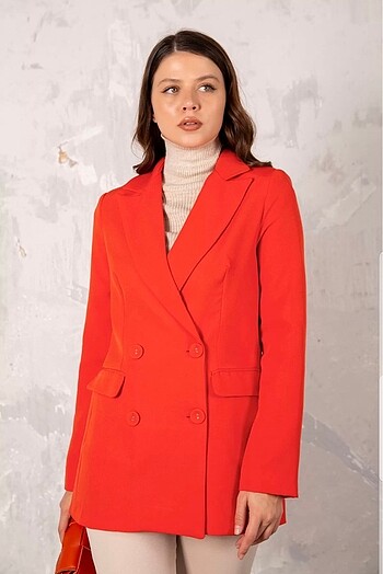 Turuncu Blazer Ceket