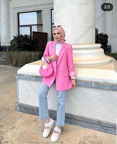 Pembe Blazer Ceket