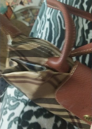 Kahverengi Deri Baskılı Kadın Çanta - Görsel 4