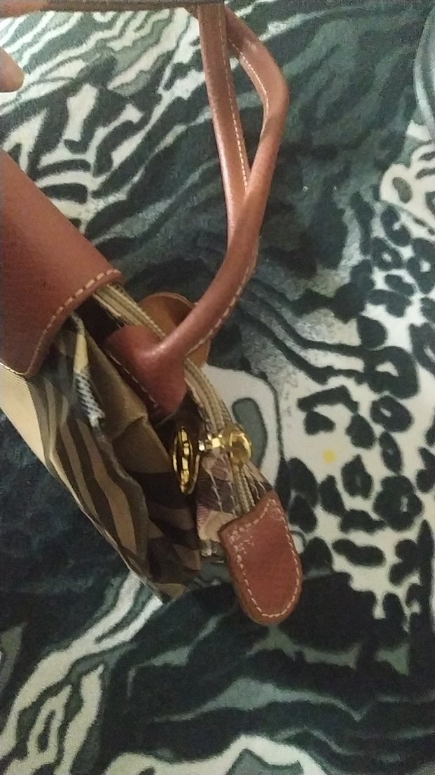 Kahverengi Deri Baskılı Kadın Çanta - Görsel 3