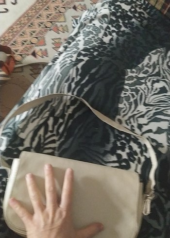 Bej Kadın Bohem Deri Omuz Çantası - Görsel 2