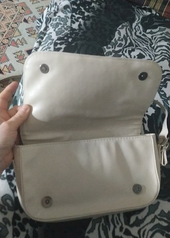 Bej Kadın Bohem Deri Omuz Çantası - Görsel 3