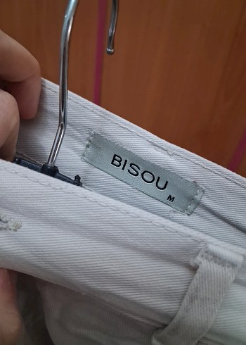 V Yaka Kısa Kollu Bej Hamile Bluzu - Görsel 7