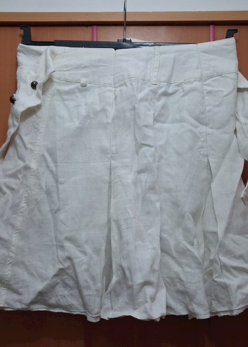 V Yaka Kısa Kollu Bej Hamile Bluzu - Görsel 5