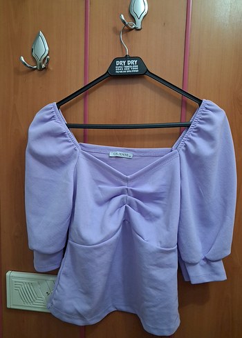 Düğmeli Çizgili Kısa Kollu Kadın Bluz - Görsel 7