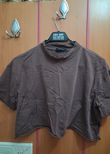 Düğmeli Çizgili Kısa Kollu Kadın Bluz - Görsel 5