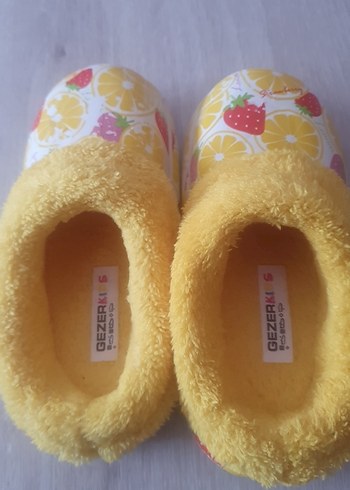 Sarı Desenli Kız Çocuk Terliği - Görsel 4