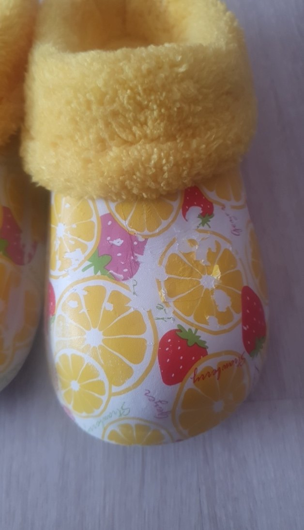 Sarı Desenli Kız Çocuk Terliği - Görsel 2