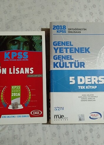 KPSS Önlisans Kitapları Konu Anlatımlı Murat ve Data Yayınları 