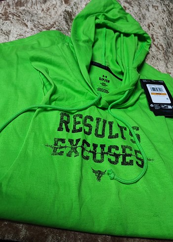 Yeşil Baskılı Kapüşonlu Erkek Sweatshirt