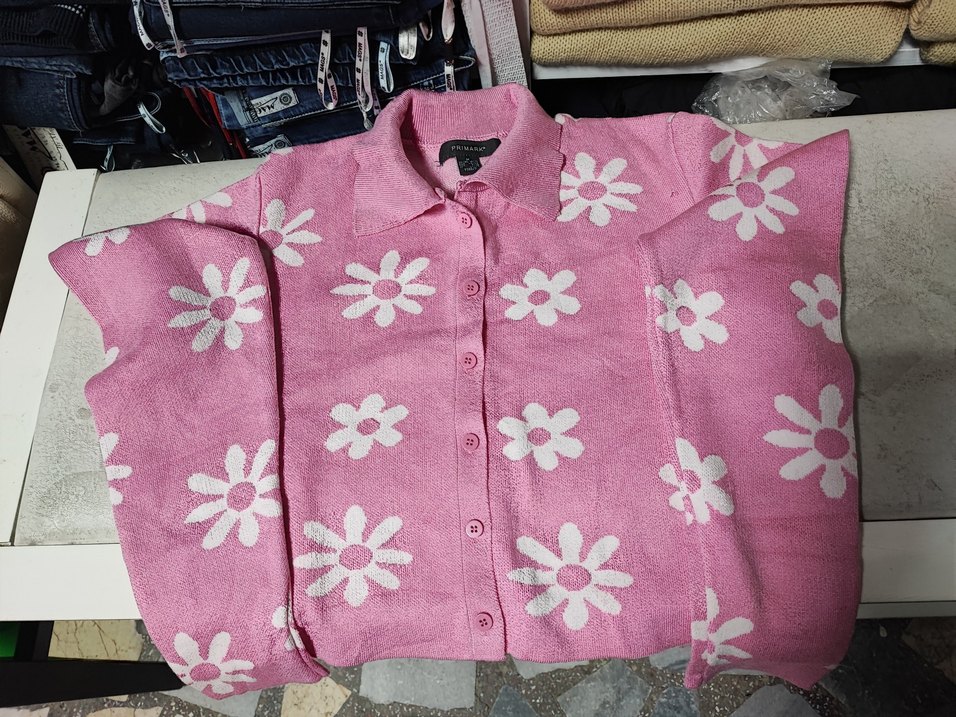 Pembe Düğmeli Hamile Hırka - Görsel 5