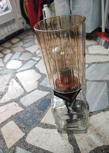 Bej Renkli Şişe Üstü Lamba