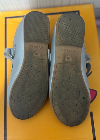 Kız Çocuk Gri Tokalı Babet Ayakkabı - Görsel 3