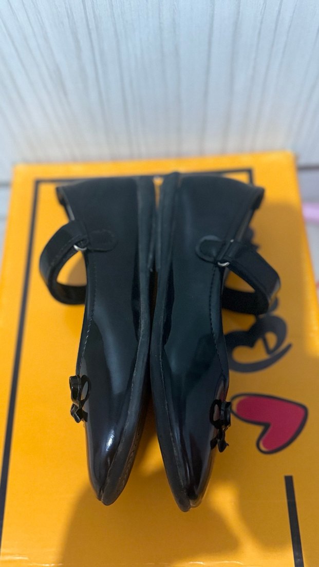 Kız Çocuk Siyah Rugan Tokalı Babet - Görsel 2