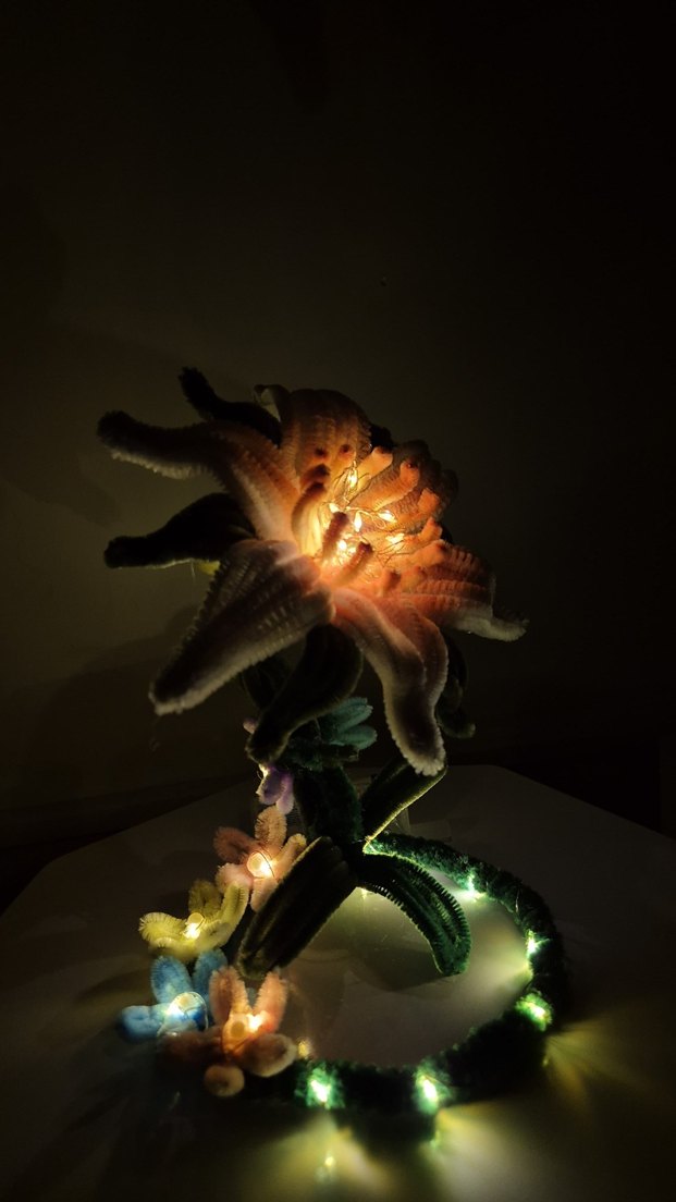 Renkli Işıklı Lotus gece lambası - Görsel 2