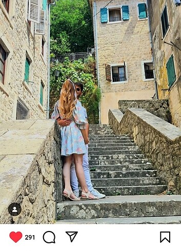 Sheinside mavi kısa elbise