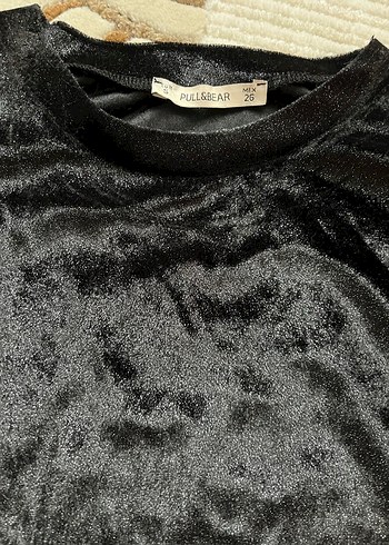 Siyah Parlak Kısa Kollu Kadın elbise - Görsel 2