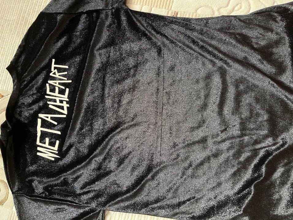 Siyah Parlak Kısa Kollu Kadın elbise - Görsel 3