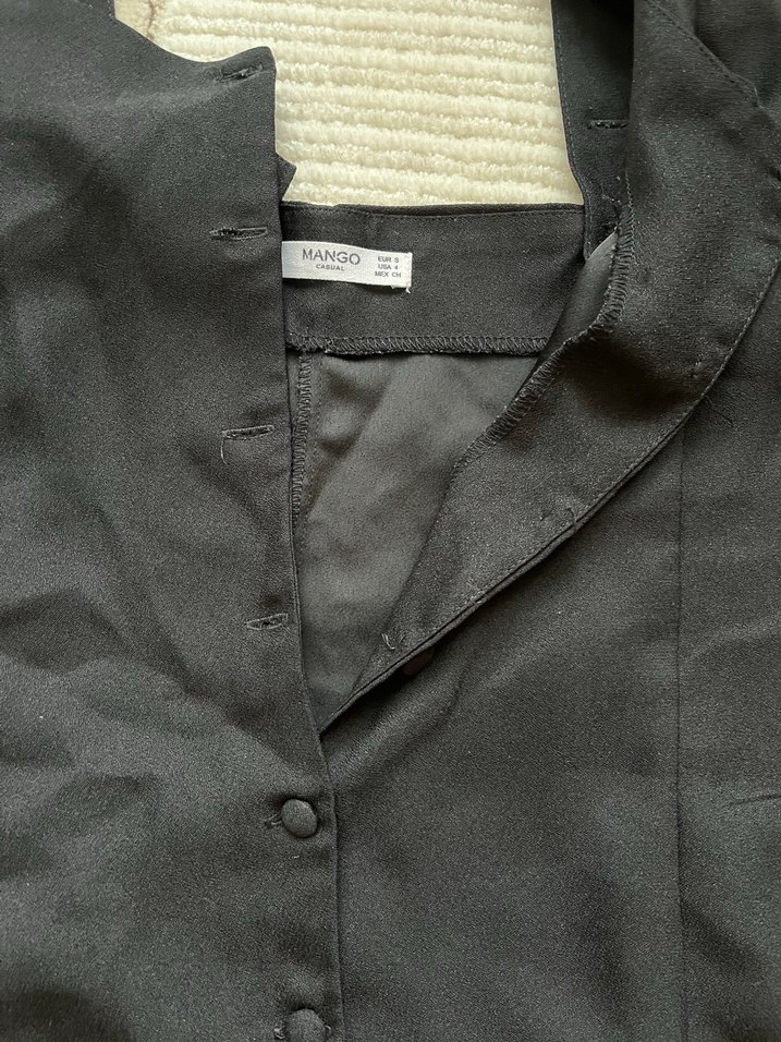 Askılı, düğmeli Siyah Midi Tulum - Görsel 2