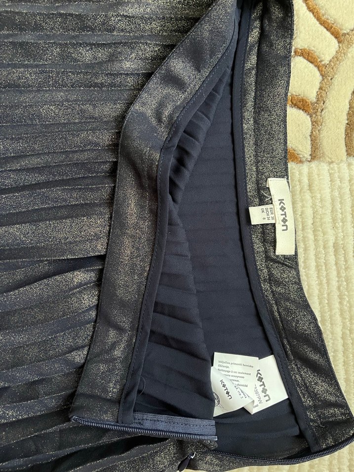 Parlak haki Pilili midi boy etek - Görsel 2