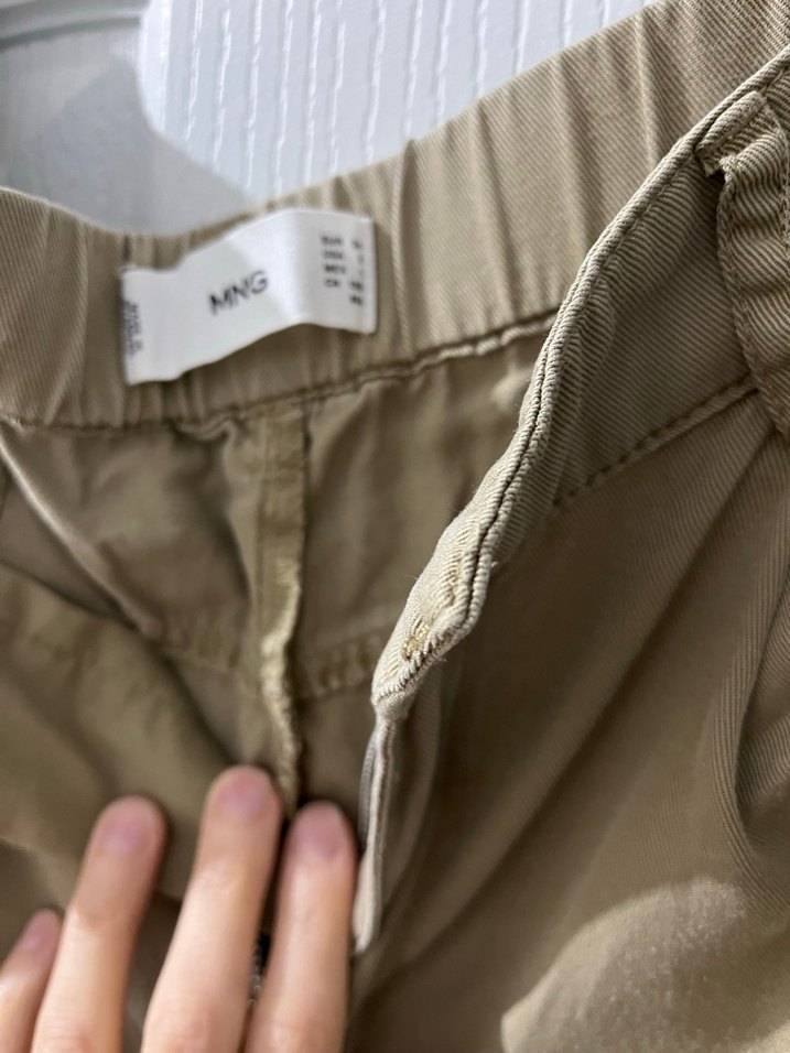 Mango kadın yeşil pantolon - Görsel 3