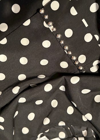 İpekyol Siyah Beyaz Puantiyeli Uzun Kollu Bluz - Görsel 2