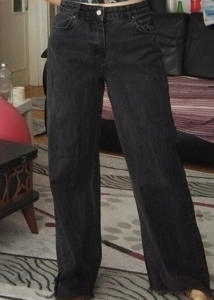 Yüksek bel bol pantolon - Görsel 3